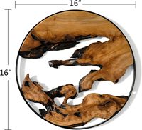 Guan sen sculpture sur bois naturel Art mural bricolage scrabble art mural Décor