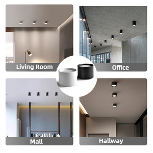 OKELI Anti-éblouissement Noir Blanc 10w 15w 20w 25w Rond 85-265V Plafonniers LED SMD encastrés - Product Image 5