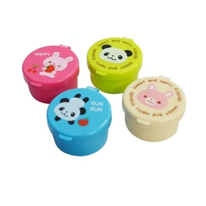 Commercio all'ingrosso 4 pz/set cartone animato contenitore di salsa rotonda di plastica Mini scatola di salsa per la <span class=keywords><strong>cucina</strong></span> <span class=keywords><strong>e</strong></span> la casa Bento accessori - Product Image 2