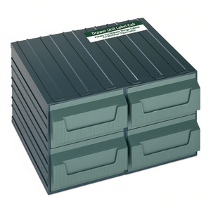 TTAKE <b>Drawer</b> Unit Label Cab Green Tool Containers 4 <b>Drawer</b> Storage Cabinet For <b>Workshop</b> Organization - Product Image 2