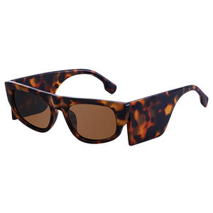 Nouvelles lunettes de soleil œil de chat à petite monture de style européen pour femmes, protection UV400, monture PC, protection solaire classe 2, imprimé léopard KJ 2501 - Product Image 2