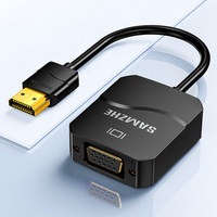SAMZHE Convertidor HDMI a VGA 1080P/60Hz, Cable Adaptador de Video HD con Conectores Chapados en Oro, para Laptop, TV Box, Pantalla, Proyector
