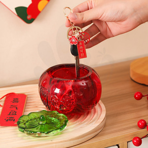 Darz Crystal Persimmon Jar Ornament 1-3L Multifunction Storage Living Room Decorative <b>Candy</b> <b>Box</b> Accessories - Product Image 4