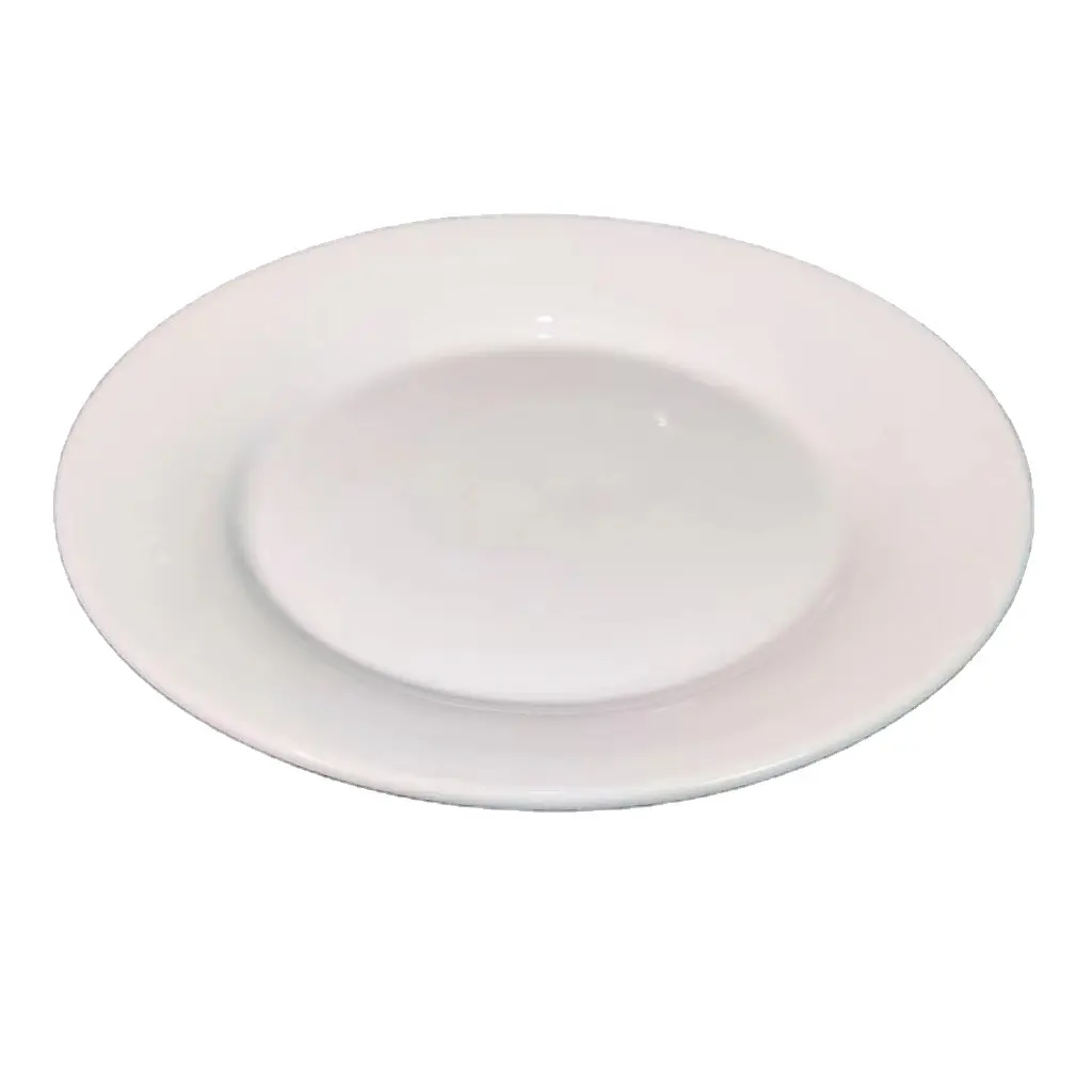 Wholesale Hotel Restaurant Crockery Ceramic Plates Dish Wedding Catering Buffet Porcelain Dinner Plates