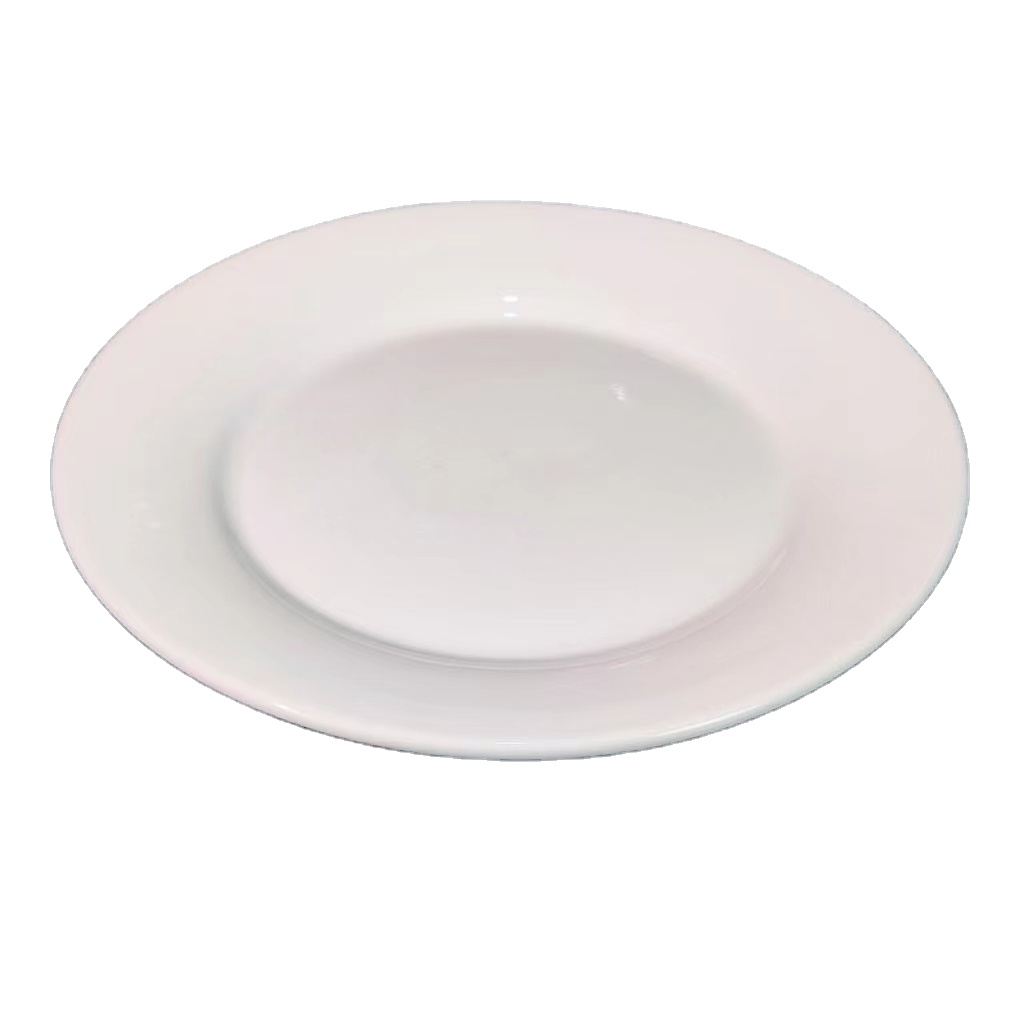 Wholesale Hotel Restaurant Crockery Ceramic Plates Dish Wedding Catering Buffet Porcelain Dinner Plates