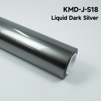 KING MARTIN Film de protection de peinture sans DMF, autocollants pour carrosserie automobile, adaptés aux voitures, couleur argent foncé liquide, TPU, PPF