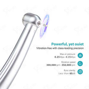 Turbina Dental Foshan RX6 PM4 Plateada de Alta Velocidad 117x13.7mm de Acero Inoxidable para Dentistas - Product Image 4