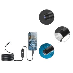Endoscope <span class=keywords><strong>professionnel</strong></span> 8 mm 130W <span class=keywords><strong>Caméra</strong></span> HD pour connexion directe Apple IOS Outil d'inspection industrielle Module de <span class=keywords><strong>caméra</strong></span> endoscopique - Product Image 4