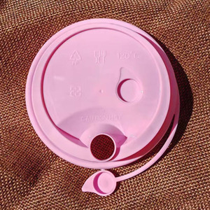 1000Pcs Để Đặt Hàng Màu Hồng 90Mm Tiêm Khuôn Bìa Dùng Một Lần Có Nắp Đậy Bong Bóng Nhựa Cup Có Nắp Đậy Leakproof Nhựa PP Chất Liệu Có Dây Cắm - Product Image 1