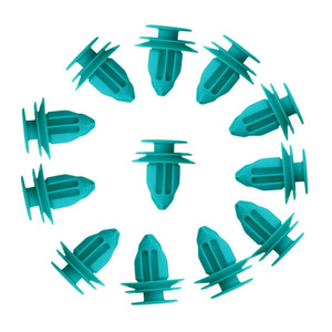 Clips de fixation pour panneaux de porte de voiture, attaches intérieures en plastique et nylon, pièces de rechange universelles pour réparation automobile, couleur verte, 15 pièces - Product Image 1