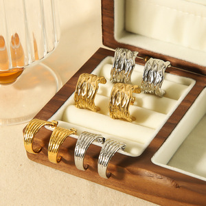 Cuff Earrings Zinc Alloy Gold Silver Plated Geometric Design Fashionable <b>Statement</b> Earrings For Women Jewelry Accessories - Product Image 1