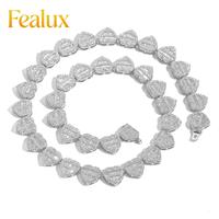 Collar de la Serie Fealux Love Heart en Oferta, Diseño de Corazón Baguette, Cadena con Forma de Corazón, Hermoso Conjunto de Joyería de Moda para Mujeres y Hombres