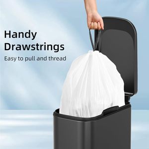 Trash <b>Bags</b> 1.6 Gallon Drawstring <b>White</b> <b>Small</b> Size Heavy Duty Toilet Trash <b>Bags</b> 120 Count - Product Image 3