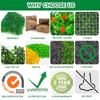 Mur d'herbe artificielle de verdure Décoration verticale de jardin de haie de buis Mur vert artificiel