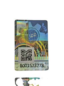 ملصق لاصق ثلاثي الأبعاد من البولي إيثيلين تيريفثالات (PET) بشعار مخصص شائع، يتميز بخاصية مكافحة التزوير، معبأ في كرتون للاستخدام في منتجات العناية الشخصية - Product Image 5