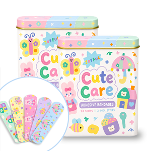 YOJO - Vendas Adhesivas <span class=keywords><strong>Infantiles</strong></span> con Dibujos Animados, en Caja Metálica, Libres de Látex, para Primeros Auxilios, con Logotipo Personalizado OEM - Product Image 3