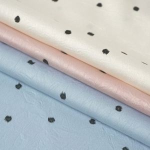 Tissu brocart à pois en polyester tissé de poids moyen résistant à l'abrasion pour chemises, robes et literie pour filles et femmes - Product Image 1