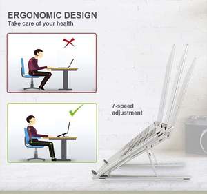 Soporte para portátil N3, soporte ajustable para portátil, soporte para portátil, soporte para portátil de refrigeración ventilado de aluminio - Product Image 6