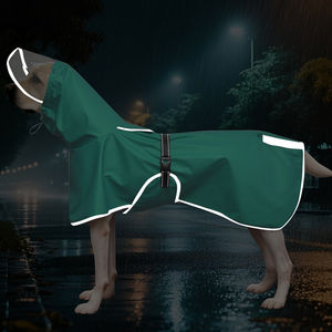 批发新款反光小大狗防水夹克PU材料可洗运动风格，带实心图案 - Product Image 3