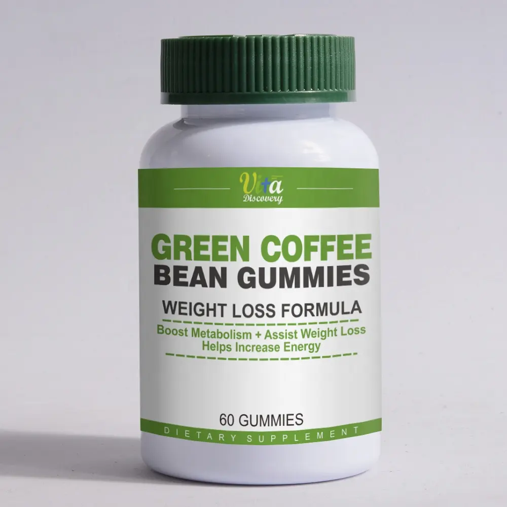 Private Label Non-GMO Gluten Free Weight Loss Pills Vitamins Green Coffee Bean Extract Gummies 1000mg Fat Burning