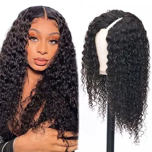 V Part Wigs Human Hair Scalp Protective No Lace Wigs,Upgrade U Part No Leave Out Glueless Human Hair Wigs
