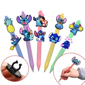 cartoon pencils toppers lilo and stitch pvc pen toppers kids pencil decorations toppers