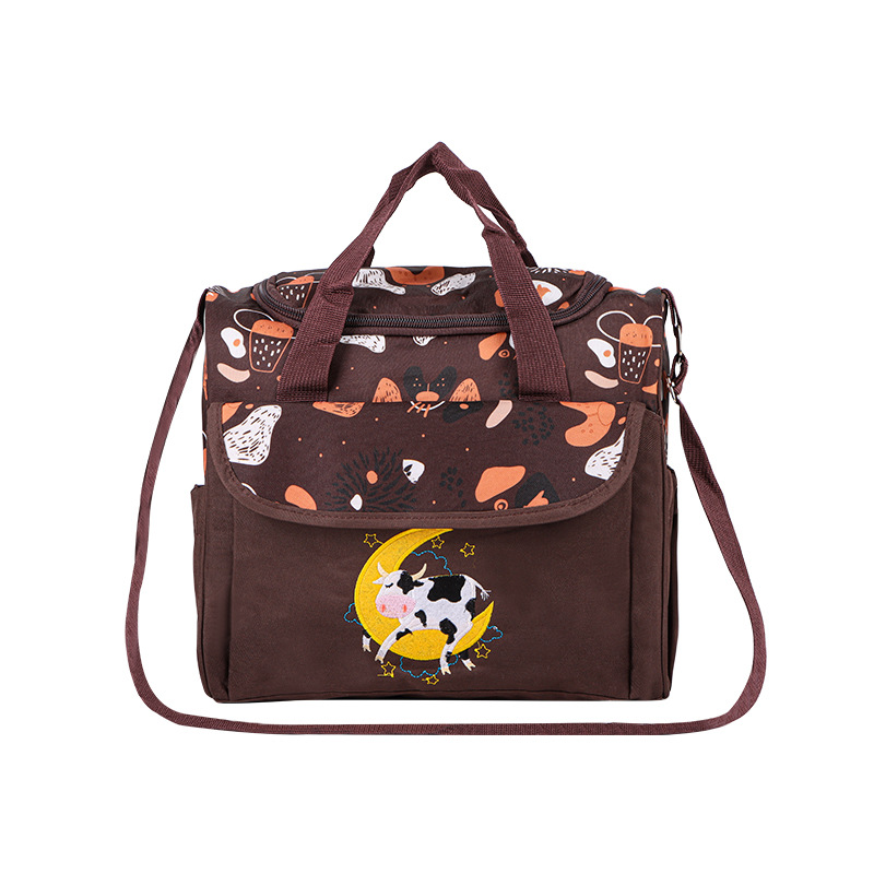 Small size with lid, puppy design - coffee color