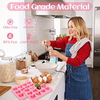 Wiederverwendbare Herzform-Gummisilikonform, Kerzen- und Bonbonform, DIY Handgemachte Silikon-Schokoladenform