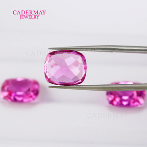 Cadermay Loose Rectangular Pink Zircon Synthetic Gemstone For Jewelry Making - Product Image 2