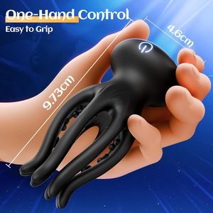 Jouet de masturbation masculin en forme de méduse, 100% étanche IPX7, 10 modes de vibration réglables, stimulation ciblée du gland - Product Image 3