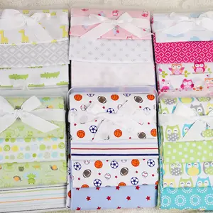 Оптовые продажи детское одеяло из 4 предметов-Новый дизайн, однослойное детское мягкое одеяло 76x76 см, 4 шт. в упаковке, Фланелевое детское одеяло с принтом