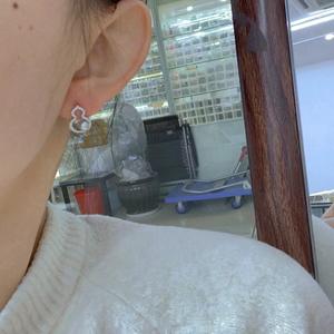 ต่างหูมุกอะโกย่าทรงเรขาคณิตคลาสสิก ขนาด 4-5 มม. เงินสเตอร์ลิงประดับเพชร ดีไซน์หรูหราสำหรับผู้หญิง - Product Image 4