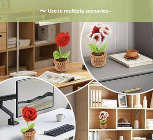 Kit de crochet personnalisé à <span class=keywords><strong>faire</strong></span> <span class=keywords><strong>soi</strong></span>-même, kit de potage tressé, artisanat fait main, potage de fleurs tricoté, doux, pour tous les festivals - Product Image 6