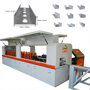 Encalado automático Drywall Light <span class=keywords><strong>Steel</strong></span> Material que hace la máquina Perfiles de marco de quilla C Stud Roll Forming <span class=keywords><strong>Machine</strong></span> - Product Image 1