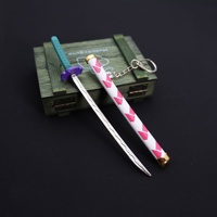Mini épée en alliage de zinc, modèle One Piece, 15 cm, porte-clés, petit ornement, cadeau avec fourreau