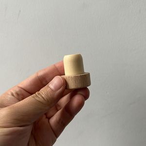 Natural Wooden Top T-Cork <b>Bottle</b> <b>Stopper</b> Beech Wood Synthetic Cork for Wine <b>Bottles</b> - Product Image 1