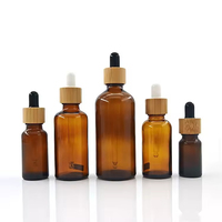Flacon compte-gouttes en verre ambré 5ml 10ml 15ml 20ml 30ml 50ml 100ml Huile essentielle Sérum cosmétique Emballage avec pipette