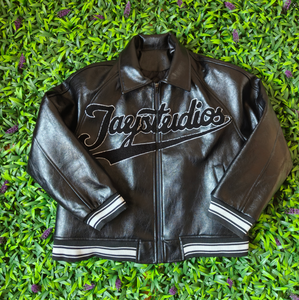 カスタムシェニール刺繍ロゴ メーカー フェイクレザー ベースボールボンバー ヴィンテージ ジップアップ メンズレザージャケット - Product Image 6