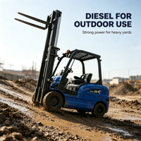 Vente directe usine – Chariot élévateur électrique 3 tonnes, version double, personnalisable pour le transport et le stockage en entrepôt