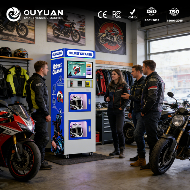 OUYUAN Fully Automatic Electric Motorcycle Helmet Steam Cleaning & Drying Machine with Self-Cleaning and Sterilization