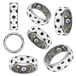 Anillo Inteligente para Regalo de la Copa <span class=keywords><strong>Mundial</strong></span>, Estilo Fútbol, Alerta por Vibración, Oxígeno en Sangre, Control por Gestos, Resistente al Agua, Monitor de Actividad Física - Product Image 1