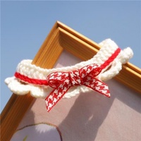 Écharpe de cou pour chat, collier en fil crocheté pour animaux de compagnie, écharpe tricotée pour chien, nœud papillon mignon pour Teddy Pomeranian - Style japonais coréen toutes saisons