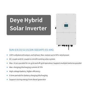 Baja frecuencia 12 KW 15KW 8KW 10KW 6KW Inversor híbrido trifásico Deye Inversor de energía solar de conexión a red híbrida - Product Image 2