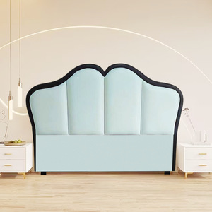 Upholstered Bed Headboard French Retro Petal Style Leather Simple Modern Design For Master Bedroom Double Bed - Product Image 4