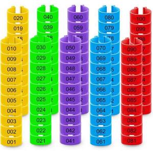 Anillas <span class=keywords><strong>de</strong></span> Identificación para Aves <span class=keywords><strong>de</strong></span> Corral, Multicolores y Numeradas, <span class=keywords><strong>de</strong></span> Plástico con Clip, para Pollos, Patos, Gansos y Pavos - Product Image 6