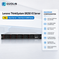 ThinkSystem SR250 V3 1U Rack Server Intel Xeon E-2400 Slot PCIe Gen5 untuk Inferensi AI Edge dan Server Komputasi Ringan