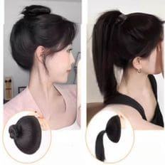 Generatore per capelli con cacca di coda di cavallo mezzo avvolto da donna di alta qualità - Product Image 1