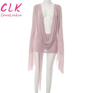 女性服2025年夏ブティックビーチウェアメッシュディープVネックドレス - Product Image 2