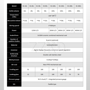 Reactor Químico Automático de 50L con Condensador, 220V, Caldera de Reacción, Núcleo de Motor, Fabricado en Acero Inoxidable, Productor de Reactores - Product Image 6