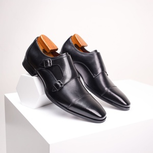 รองเท้าหนังแท้ผู้ชายไซส์ใหญ่แบบ Monk Shoes - สไตล์ลำลองธุรกิจแบบอังกฤษ สายรัดหัวเข็มขัด ระบายอากาศได้ดี กันลื่น ทนทาน เหมาะสำหรับใส่ทำงาน - Product Image 4